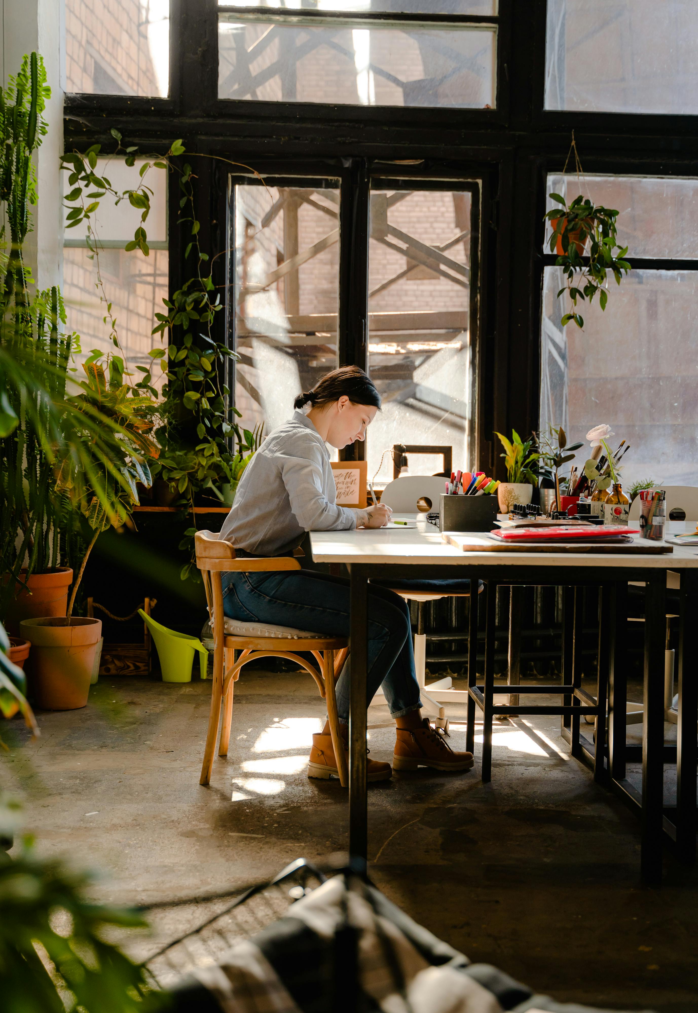 Woman in flow state