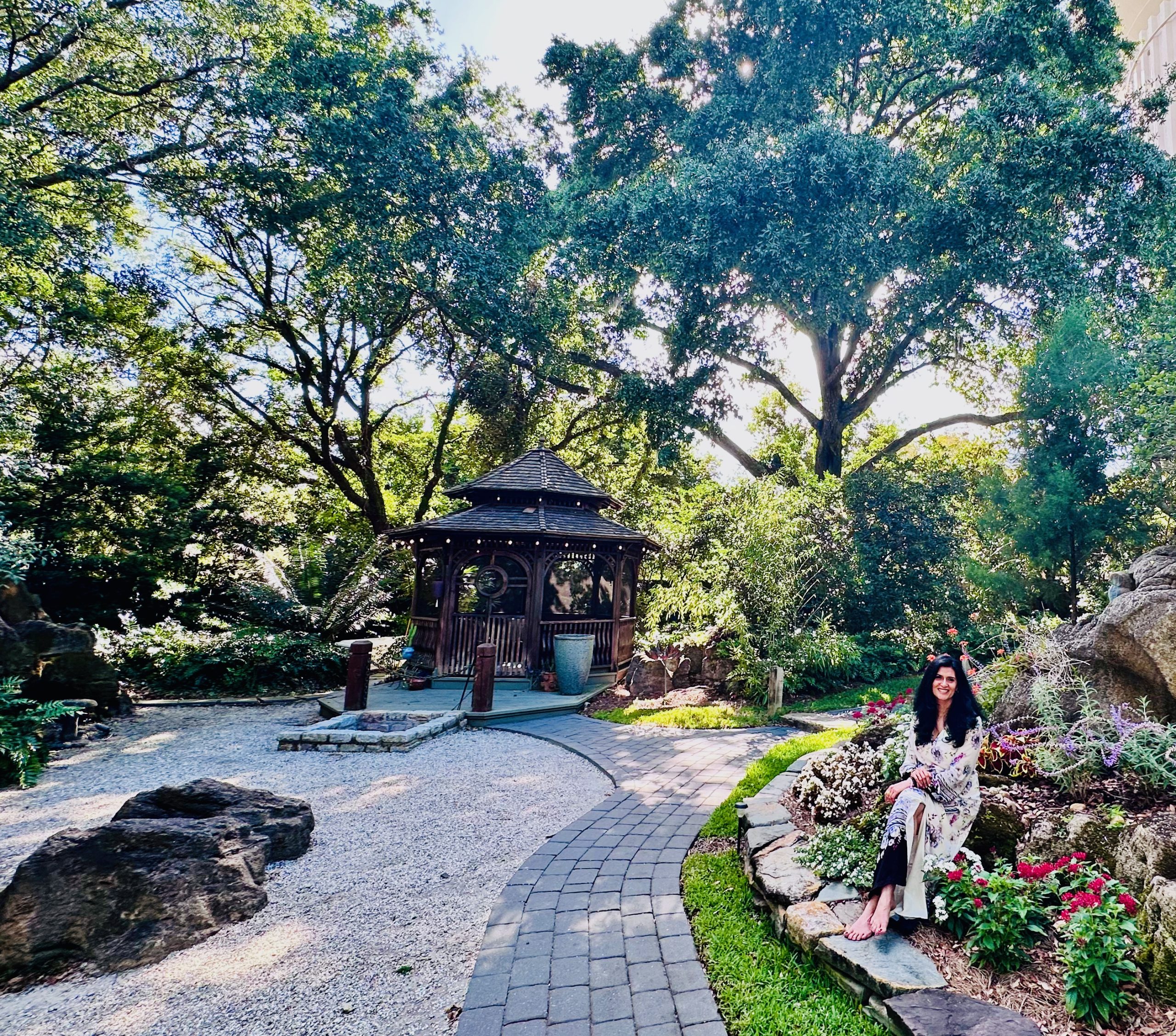 Puja Madan in a Zen Garden